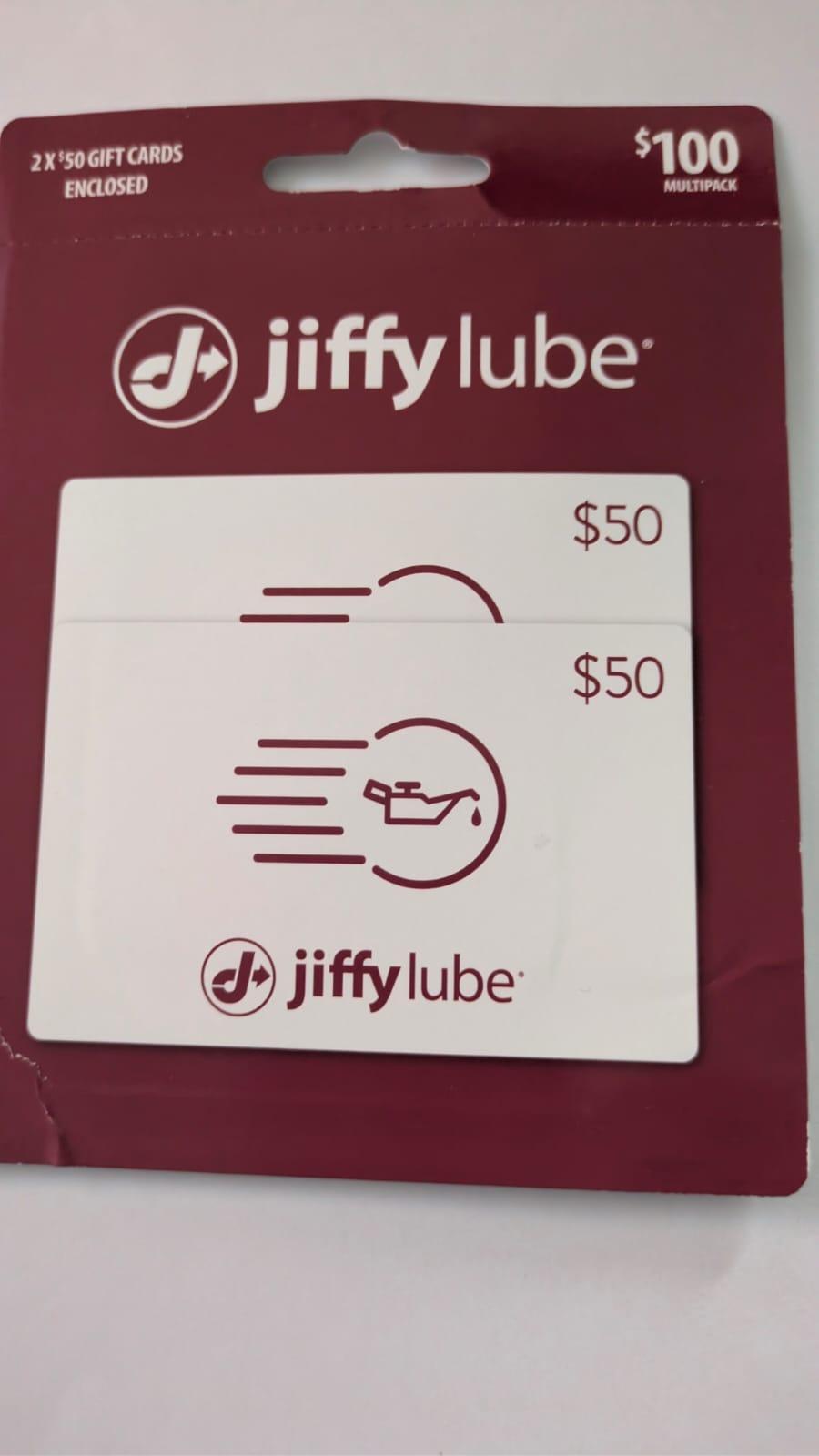 Jiffy Lube Gift Card – $100 Value (Nationwide USA)